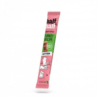 Лакомства для котят Half&Half в форме мясных палочек с индейкой, 5 г от