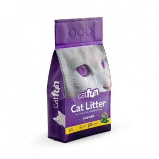 Наповнювач Catfun бентонітовий для котячих туалетів з ароматом лаванди 10 л від CatFun