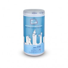 Салфетки влажные Pet Clean PET WATERLESS SHAMPOO WIPES для домашних животных, быстрое очищение складок с