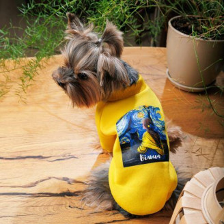 Купити Толстовка Pet Fashion "Вiльна" для собак, розмір M, жовта від — Одяг для собак | Zooprostir