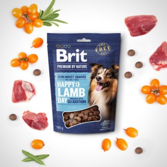 Лакомства для собак Brit Premium Semi-moist Snacks Lamb with Sea Buckthorn полувлажные с ягненком и облепихой от Brit Premium