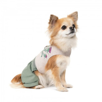 Шлея-костюм Pet Fashion для собак Patrik світло-сіра, розмір XS від