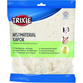 Купить Гнездовый материал для грызунов Trixie Кapok кремовый, 100 г от Trixie — Гнезда, домики для птиц | Zooprostir