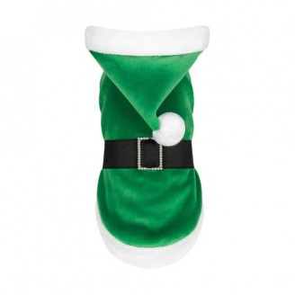 Попона Pet Fashion "Santa" для собак, розмір M, зелена від