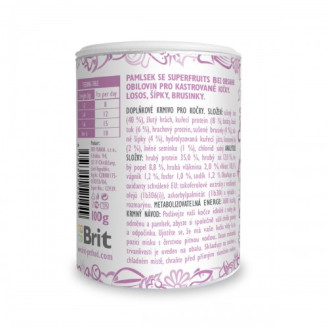 Лакомства для кошек Brit Care Cat Snack Superfruits Salmon, лосось, 100 г от Brit Care