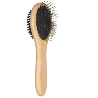 Flamingo 522381 Щетка двухсторонняя BAMBOO 2в1 для собак, S|19х5,2см от Flamingo
