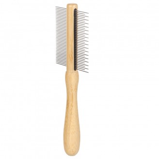 Flamingo 523068 Гребінець BAMBOO двосторонній для собак, зубів 30/19шт|21х7см від Flamingo