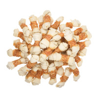 Flamingo ЖЕВАТЕЛЬНЫЕ КОСТИ ДЛЯ СОБАК ОБОБРНУТЫЕ МЯСОМ КУРКИ 11CM 46ST 1,61KG