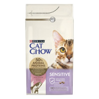 Сухой корм Cat Chow Sensetive з лососем 1.5 кг для кошек