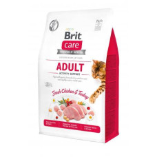Сухой корм Brit Care Cat GF Adult Activity Support для кошек, живущих на улице, индейка и курица, 400 г