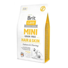 Сухой корм Brit Care GF Mini Hair & Skin для собак миниатюрных пород, для кожи и шерсти, с лососем и селедкой,