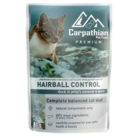 Влажный корм для кошек Carpathian pet food Hairball control Утка в желе (для вывода шерсти) 80г (24шт)