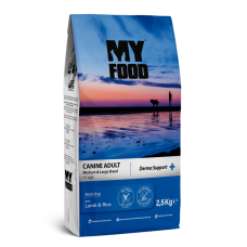 Сухий Корм Myfood Суперпреміум для дорослих собак середніх та великих порід з Ягням та Рисом 2,5 кг