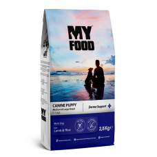 Сухий Корм Myfood Суперпреміум для цуценят середніх та великих порід з Ягням та Рисом 2,5 кг