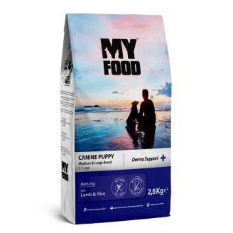 Сухой Корм Myfood Суперпремиум для щенков средних и крупных пород с Ягненком и Рисом 2,5 кг от Myfood