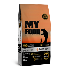 Сухий Корм Myfood Суперпреміум для дорослих собак малих порід з Лососем 12 кг