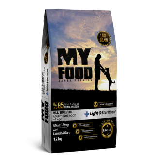 Сухой корм MyFood Суперпремиум Light для стерилизованных собак с Ягненком и Рисом 12 кг от Myfood