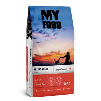 Сухой Корм Myfood Суперпремиум для взрослых кошек с Ягненком и Рисом 12 кг от Myfood