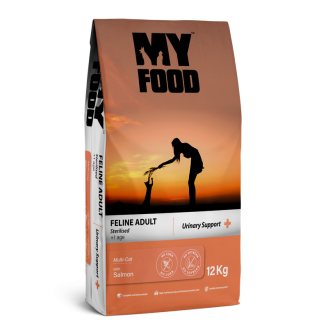 Сухой Корм Myfood Суперпремиум для взрослых стерилизованных кошек с Лососем 12 кг от Myfood