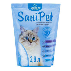 Наполнитель силикагелевий туалета для кошек Природа Sani Pet 3,8 л