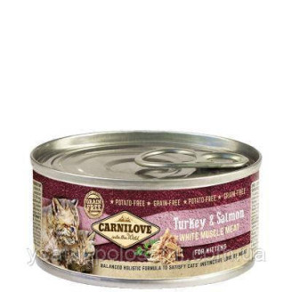 Купити Вологий корм Carnilove Turkey and Salmon for Kittens 100г для кошенят з індичкою і лососем від CarniLove — Carnilove для кішок | Zooprostir