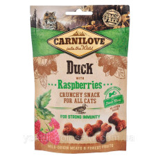 Лакомство Carnilove Cat Crunchy Snack для кошек, утка и малина, 50 г