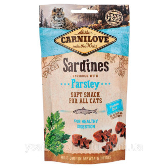 Купити Ласощі Carnilove Cat Semi Moist Snack для котів, сардина та петрушка, 50 г від CarniLove — Ласощі для кішок | Zooprostir