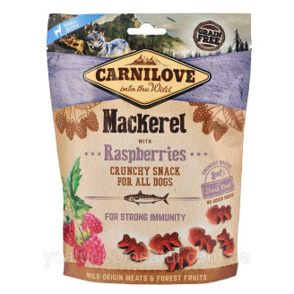 Купити Ласощі Carnilove Dog Crunchy Snack для собак, скумбрія та малина, 200 г від CarniLove — Снеки, палички, міні кістки для собак | Zooprostir