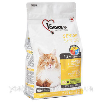 Купити 1st Choice Senior Mature Less Aktiv 2.72 кг корм для літніх і малоактивних котів від 1st Choice — 1st Choice | Zooprostir